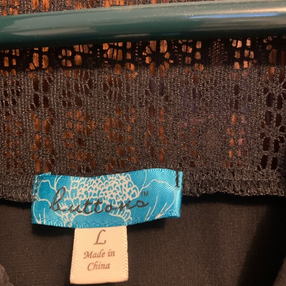 Size large black dress or tunic. Very cute lace detail! - Picture 2 of 8